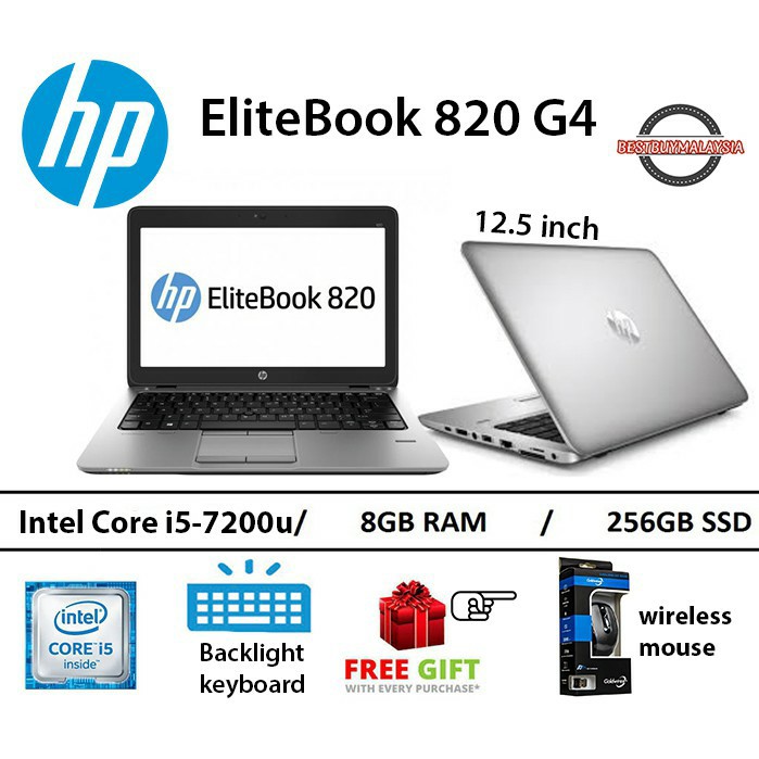 Hp Elitebook 0 G4 Intel Core I5 70u 8gb Ram 256gb Ssd 12 5 Inch Shopee Malaysia