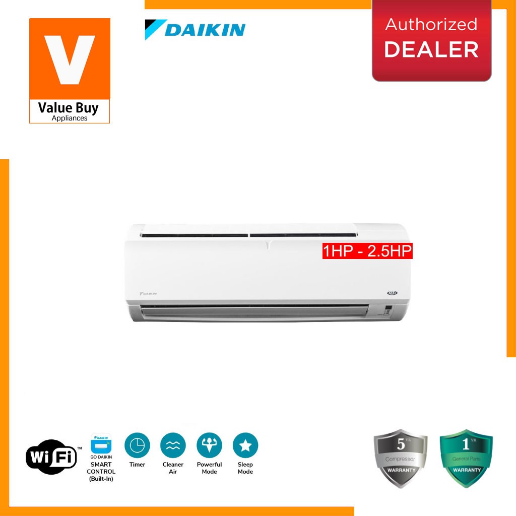 DAIKIN FTVP Series 1.0HP2.5HP R32 Wall Mounted Air Conditioners FTV