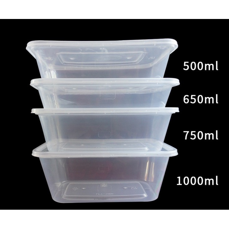 Microwave Disposable Plastic Rectangular Food Container ...