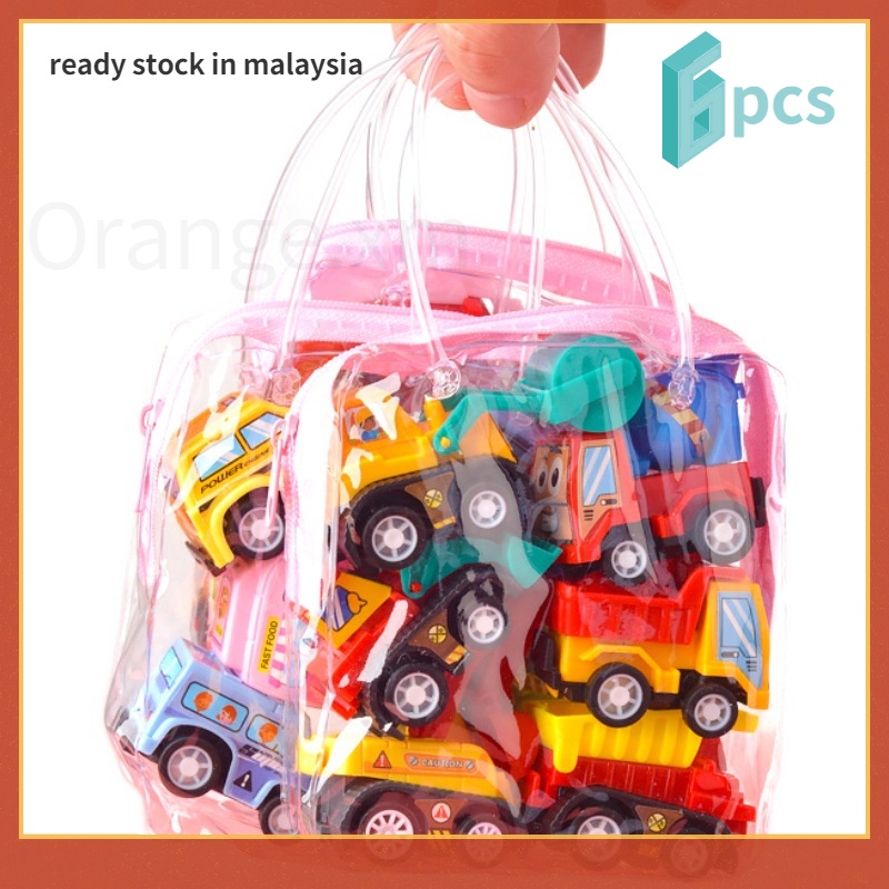 1 Set Car Toys Gift Lori Besar Pull Back Car Inertia Toys Cars Excavator Construction Toy Vehicle Fire Truck Model
