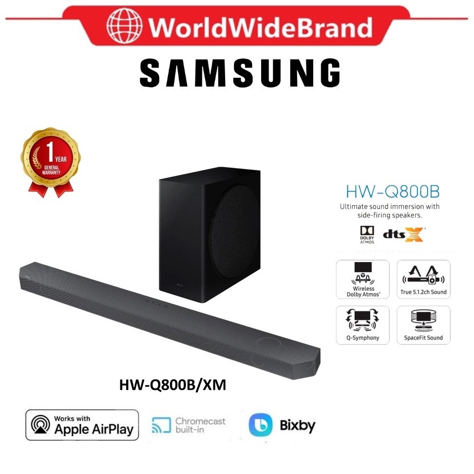 SAMSUNG HWQ800B/XM Q800B Soundbar with Wireless Dolby Atmos Shopee
