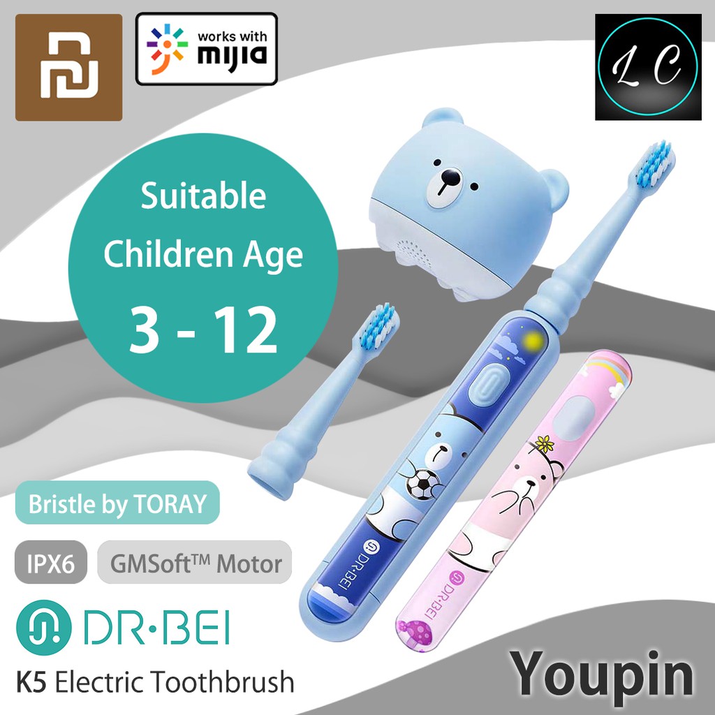 Youpin DR·BEI Ultrasonic Kid Electric Toothbrush K5 Automatic Soft Waterproof Rechargeable Oral Care Cleaner Speaker