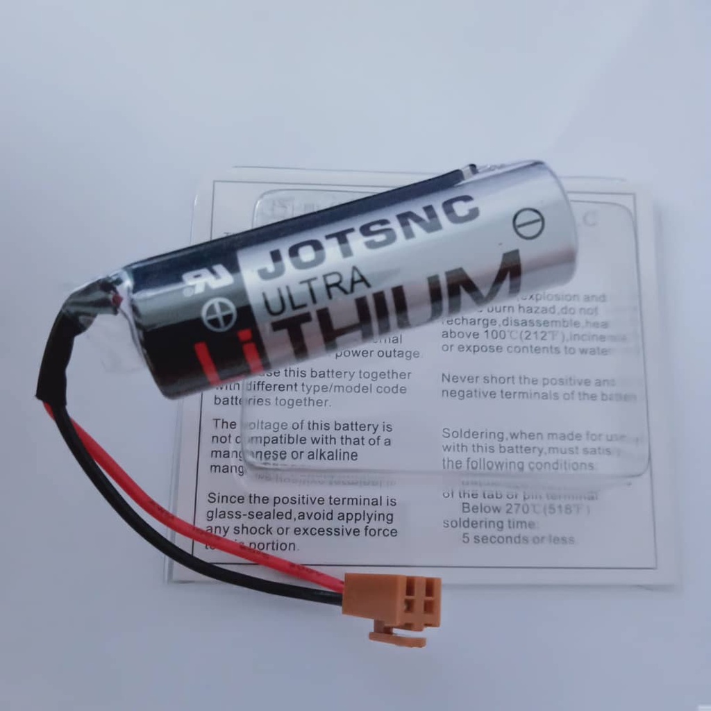 100% Original TOSHIBA ER6V 3.6V 2400mAh PLC Lithium Battery With Plug  ER14500 | Shopee Malaysia