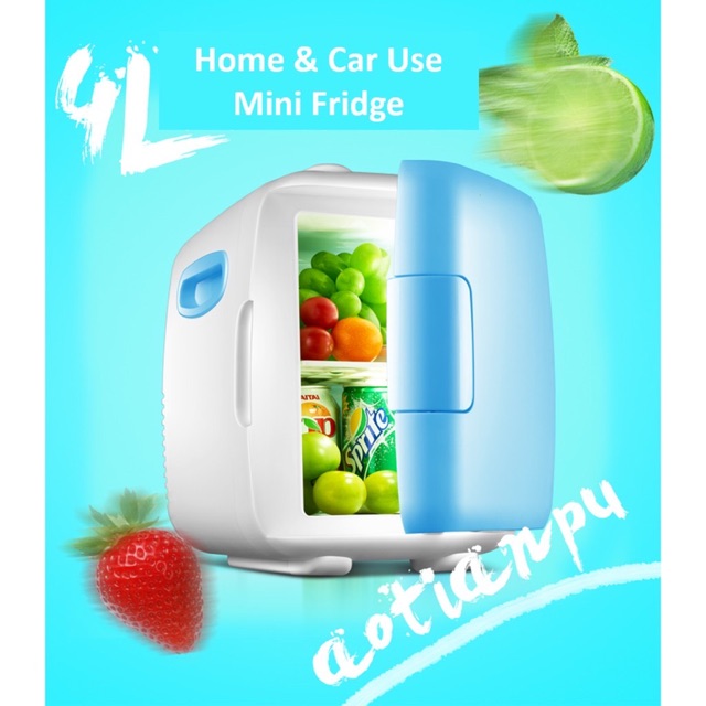4L Mini Fridge Household refrigerator Car Use Portable ...