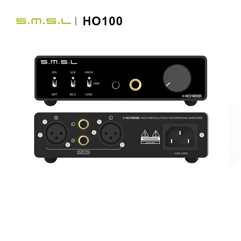 SMSL HO100 HiRes Headphone Amplifier 6.35mm unbalanced 4.4mm balanced