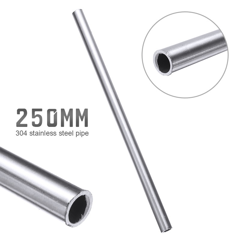 304 Stainless Steel Capillary Tube OD 10mm x 8mm ID Length 250mm Tools FOER;CC 