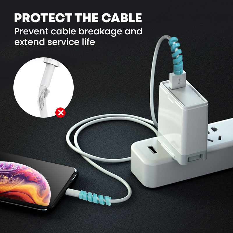 Essential Premium Cable Wire Charging Cord Protector Anti Fracture Data Line Bobbin Winder USB Earphone Wrap Cover