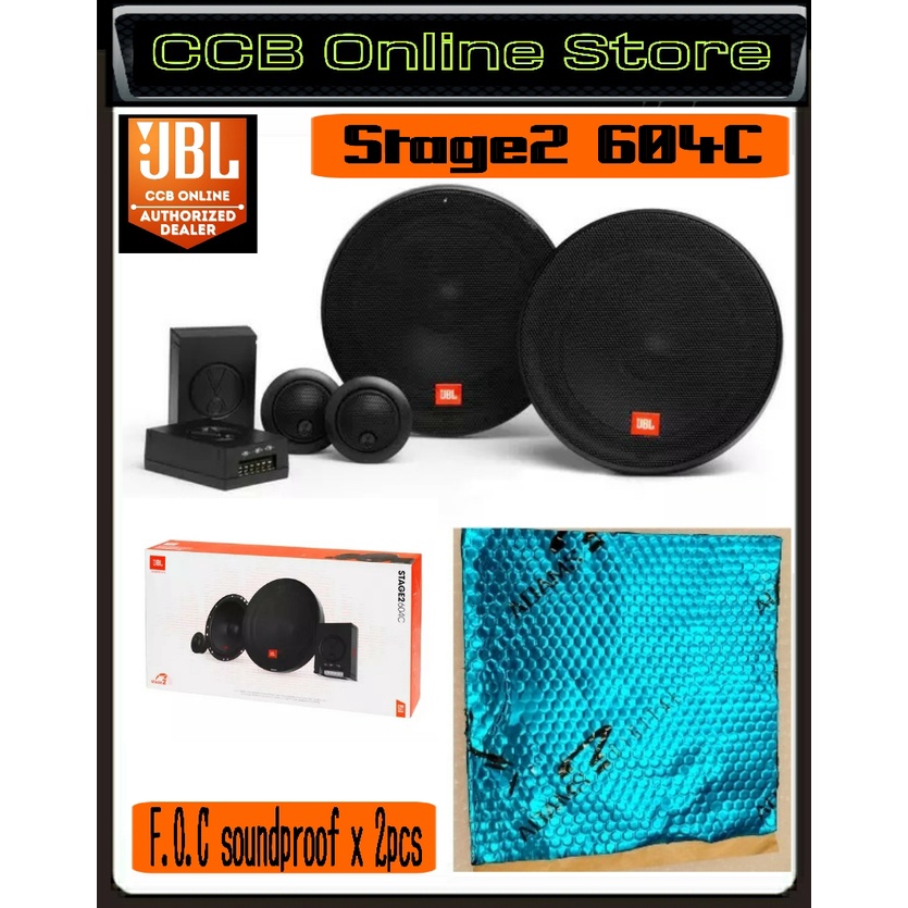 JBL Stage2 604C 6-1/2" (160mm) Two Way Component Speaker System (Free ...