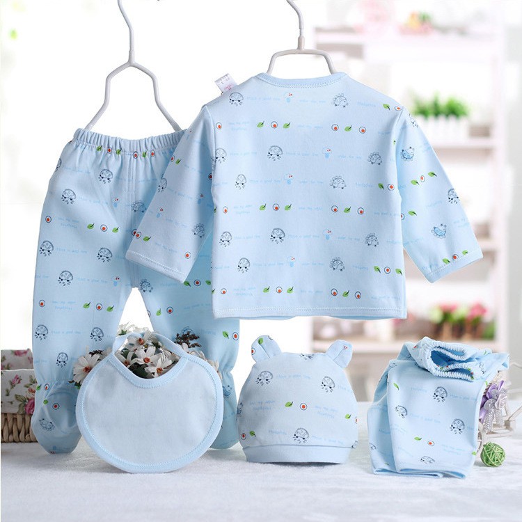 5 pieces set clothes baby newborn set cotton 0-3 months