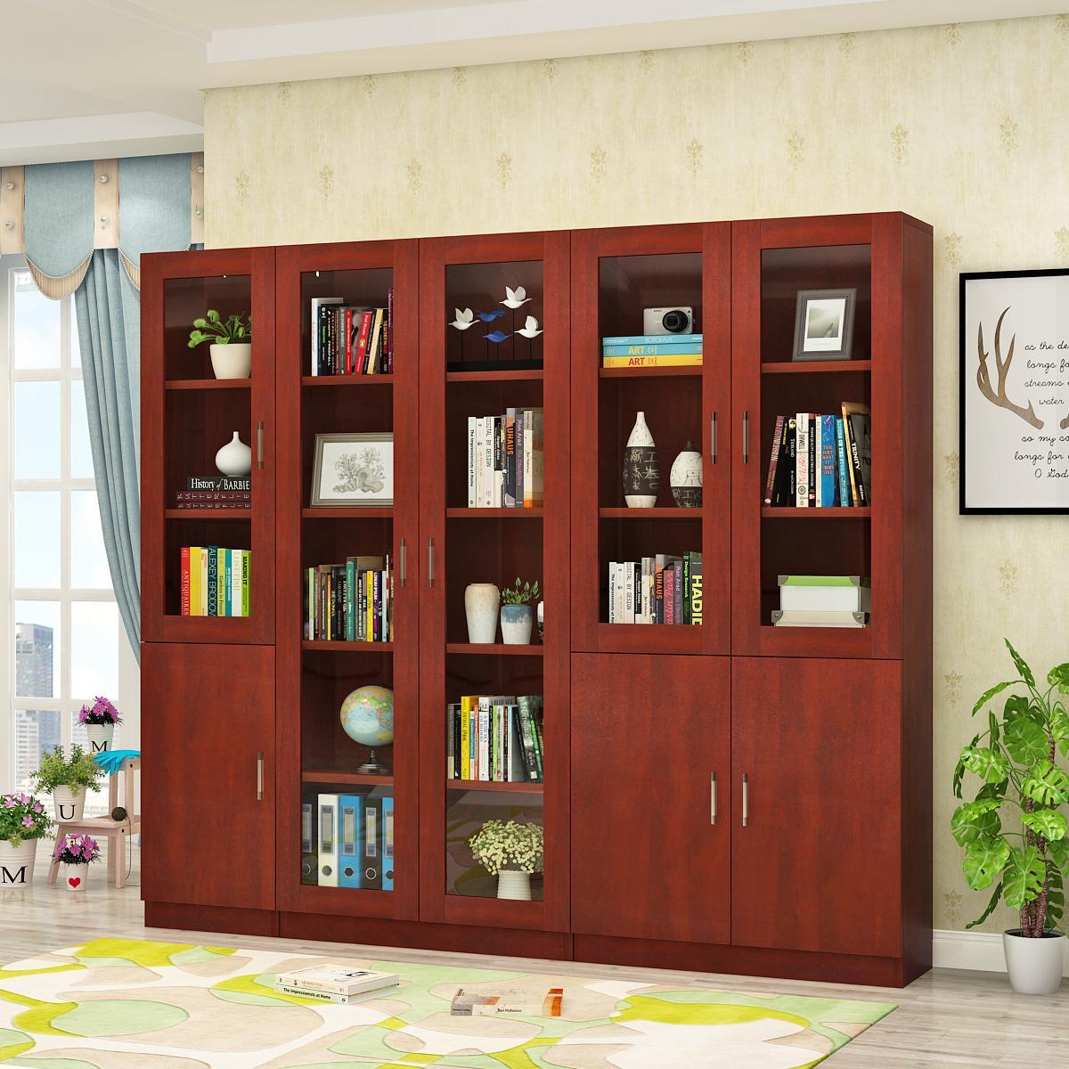 Buy Wooden File Cabinet Data File Cabinet Office With Lock Cabinet Plate Bookshelf Bookcase With Glass Door Locker Seetracker Malaysia
