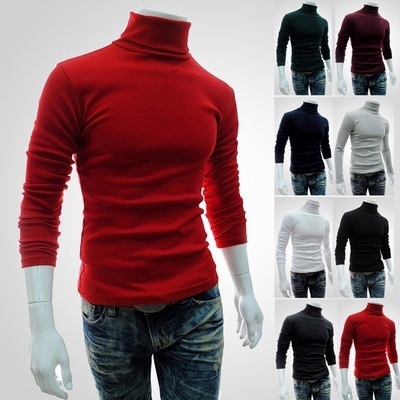 Fashion Mens Thermal Cotton Turtle Polo Neck Skivvy Turtleneck Sweater Shirts Shopee Malaysia