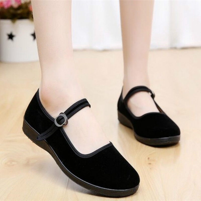Running Comfort Women Shoes Black Old Beijing Cloth Round Toe Casual Shoe Plus Size 34~41 Fitness - Image 4