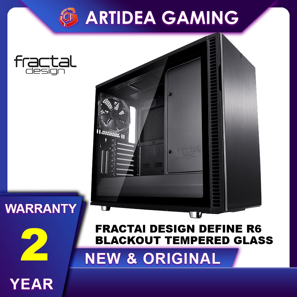 Fractal Design Define R6 Tempered Glass Atx Blackout Fd Ca Def R6 Bko Tg Shopee Malaysia