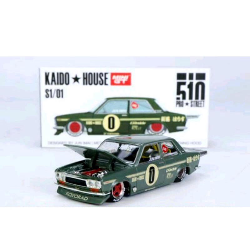 1:64 MiniGT Kaido House Datsun 510 Pro Street OG Green (Sealed ...