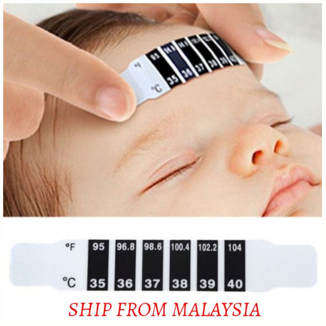 3 Forehead Head Thermometer Strip Baby Kids Reusable Fever Body Temperature Test 