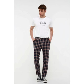  Erigo  Checked Pants Rolly Navy Shopee Malaysia