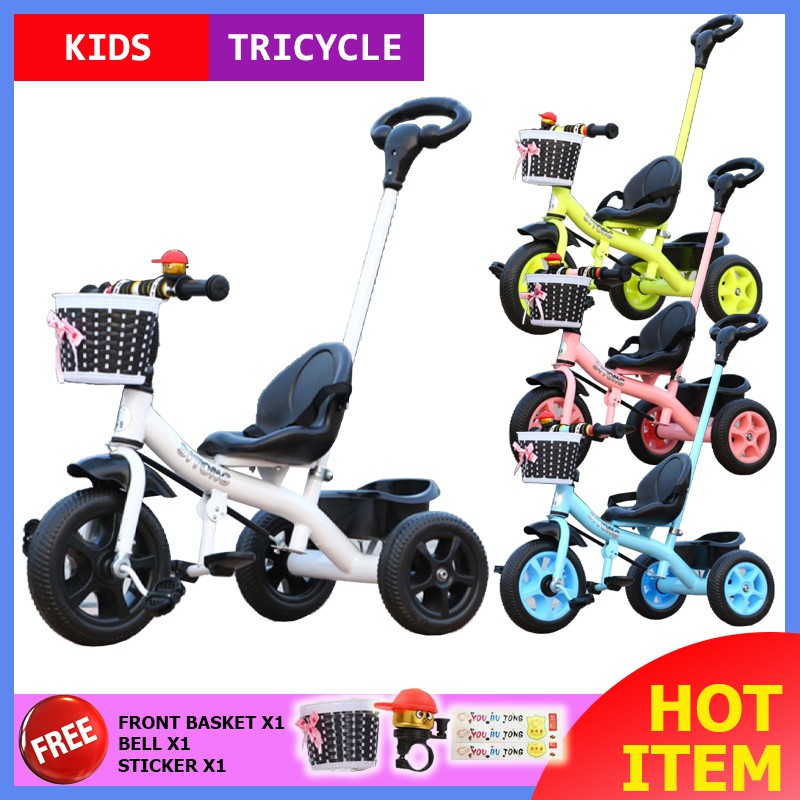 BEIQITONG YOUBUTONG [SP65] Upgraded Foam Wheel Kids Tricycle Baby Walker Bicycle Childrens Ride On Bikes Toys for boys