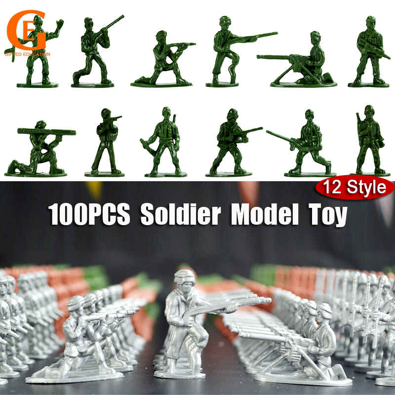 133 pcs Military Base Model Toy Soldier Green 4cm Figure Army Men Playset 