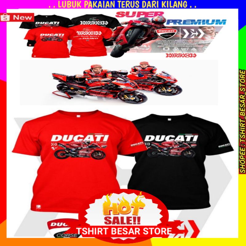 TRENDING ITEM⚫ MOTO GP DUCATI MISSIONWINOW CORSE T-shirt Viral 2022 Baju Lelaki Murah motorcycle accessories Motor