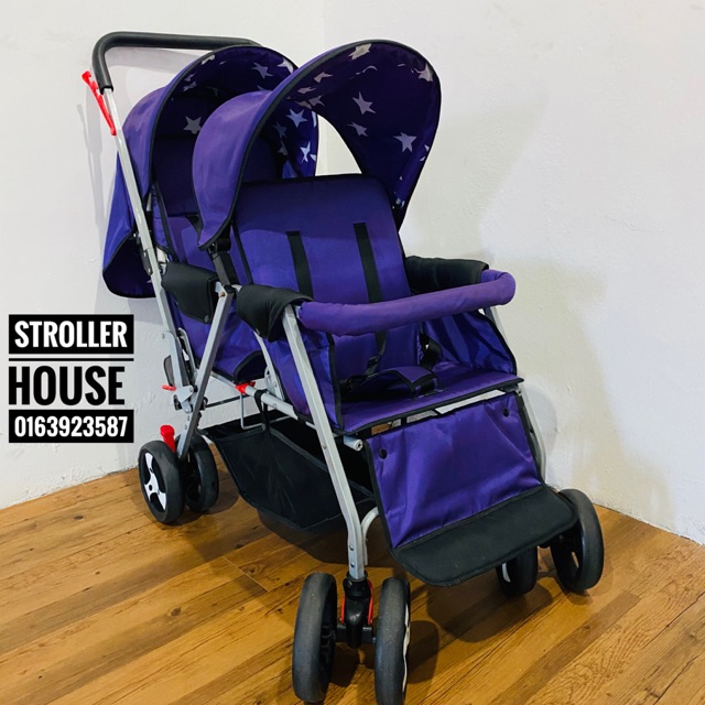 stroller kembar depan belakang