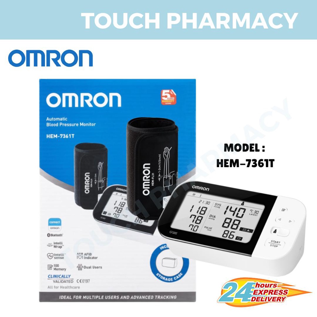 OMRON AUTOMATIC BLOOD PRESSURE MONITOR (UPPER ARM) HEM7361T Shopee