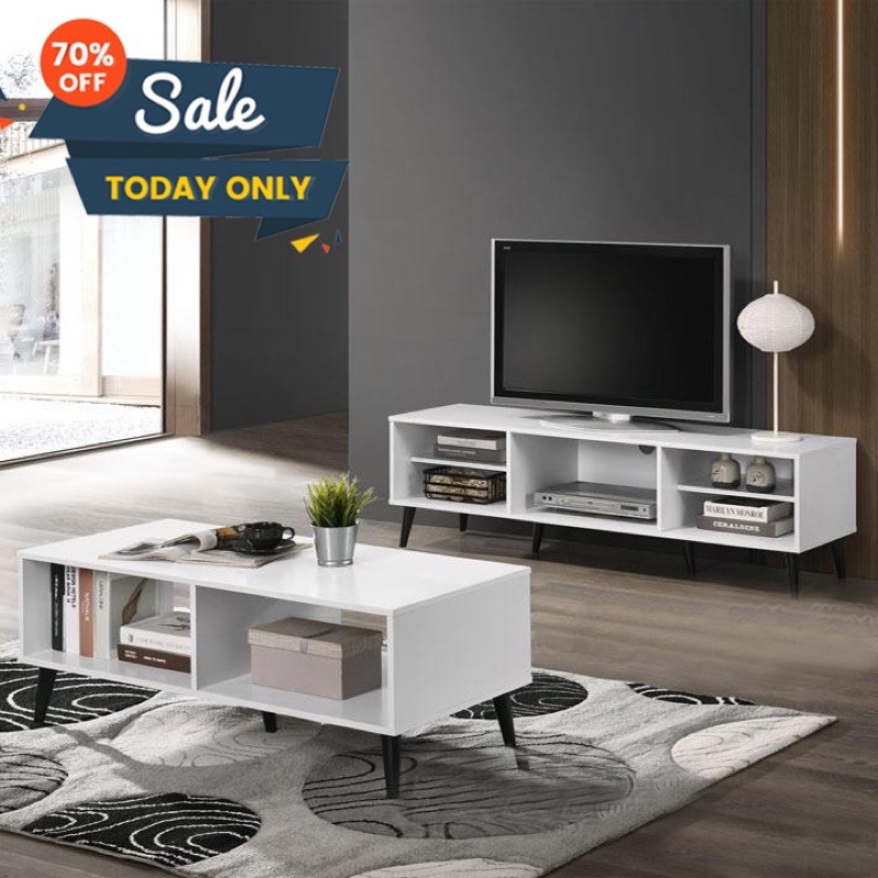 M Furniture Concept 2 In 1 Tv Cabinet Coffee Table Ready Stock Modern Tv Console Meja Tv Meja Sofa
