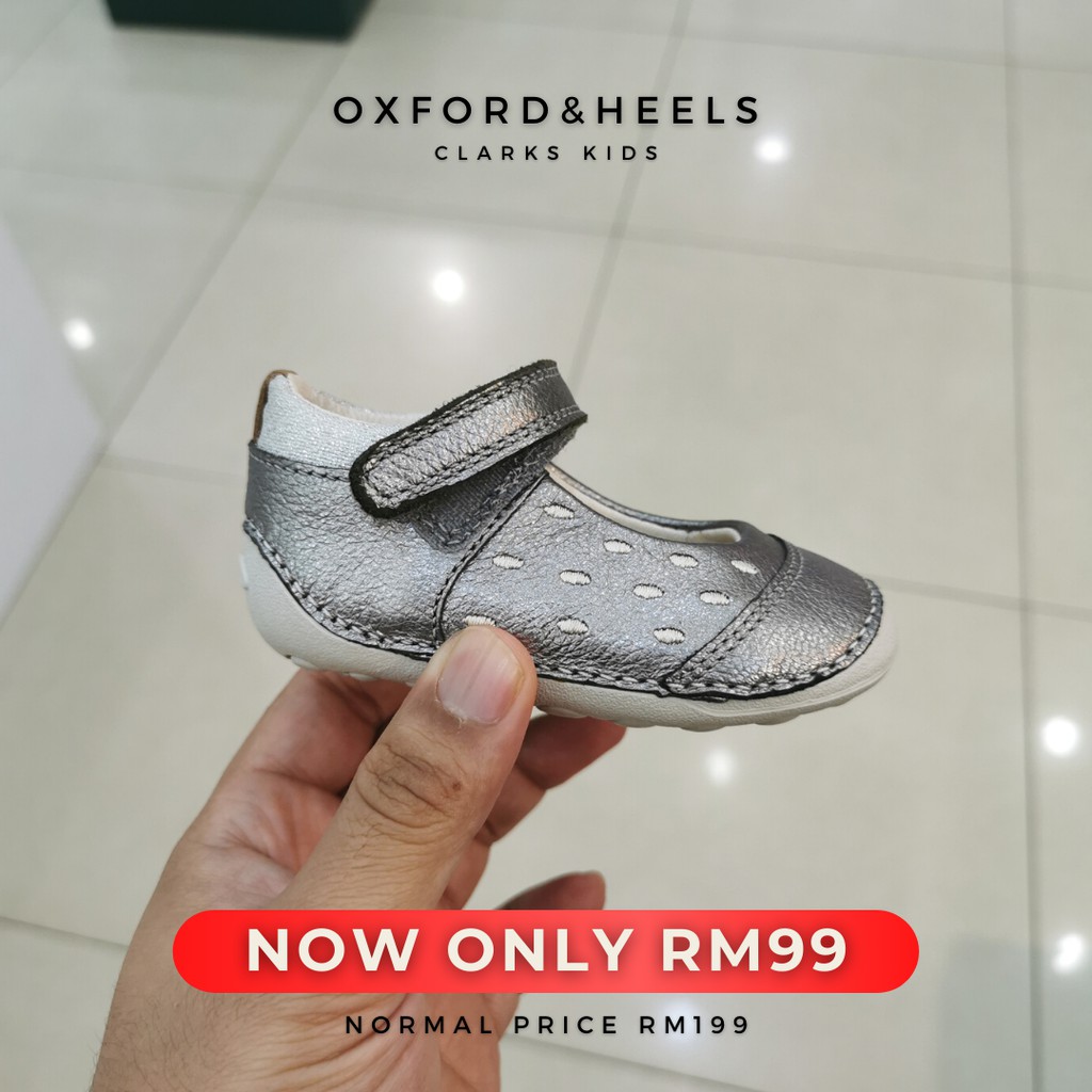 clarks kids silver