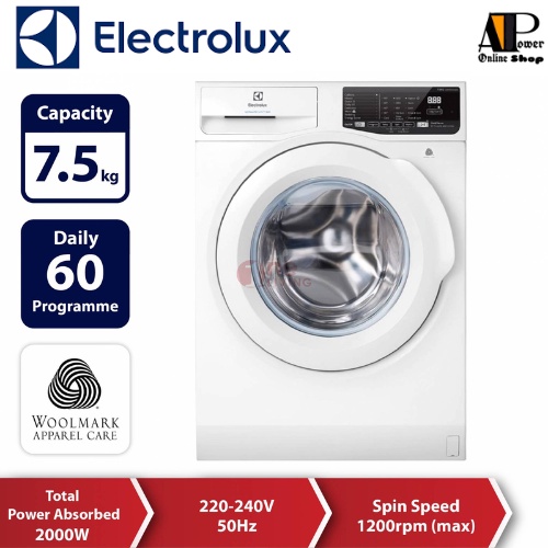 Electrolux EWF7524D3WB Washer Front Load Washing Machine UltimateCare ...