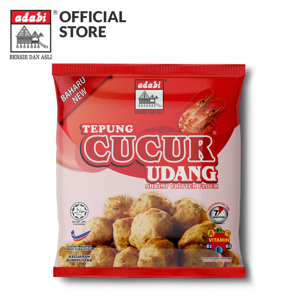 ADABI Tepung Cucur Udang 200g  Shopee Malaysia