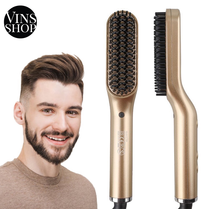 VINS Men Hair Straightener Styler Comb Curly Hair Beard Straightening  Styling Brush for Man No Gel Spray Lelaki Ramput | Shopee Malaysia