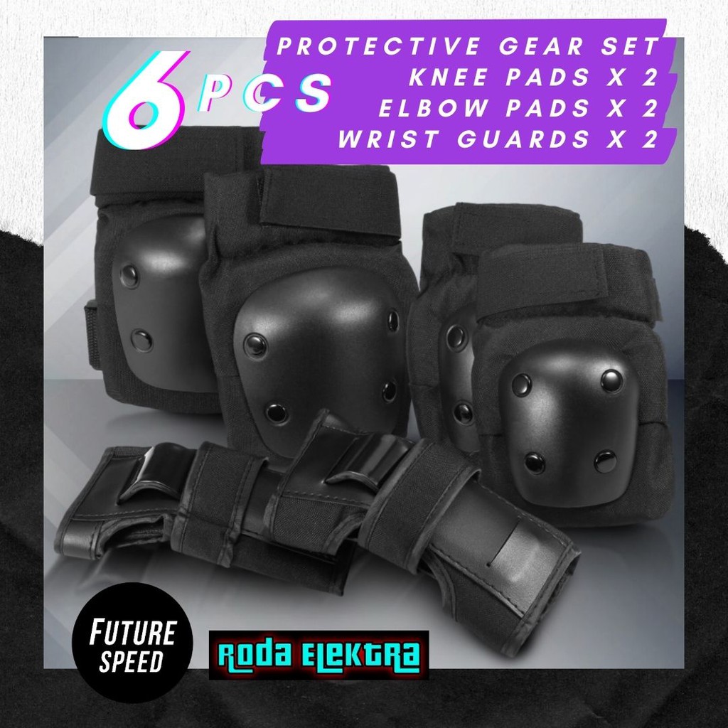 Protective Safety Gear 6pcs Set (L size) Multi Sport Safety Gear for ELECTRIC UNICYCLE
