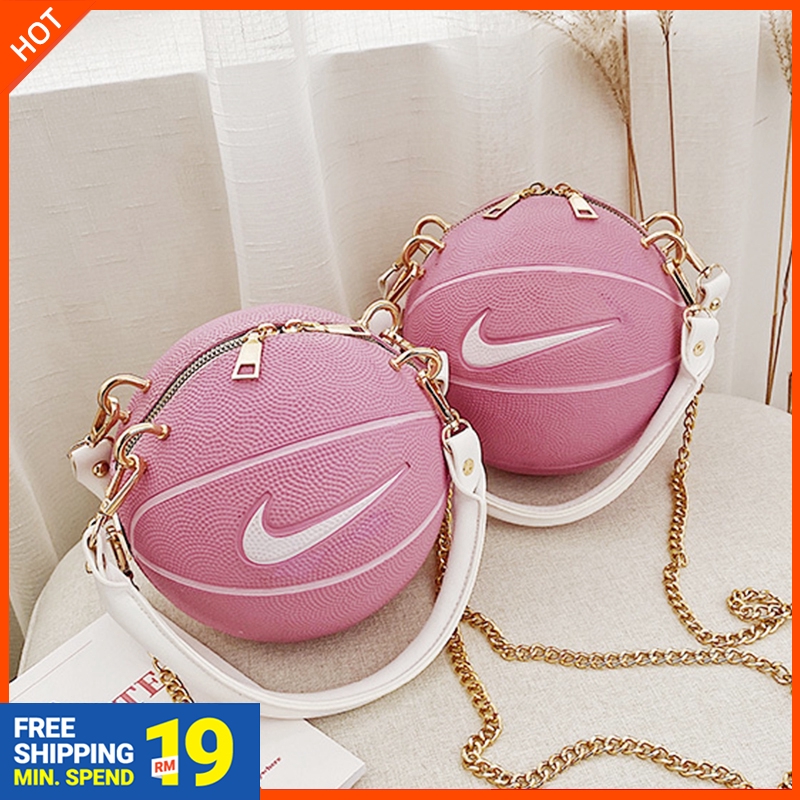 pink basketball bag