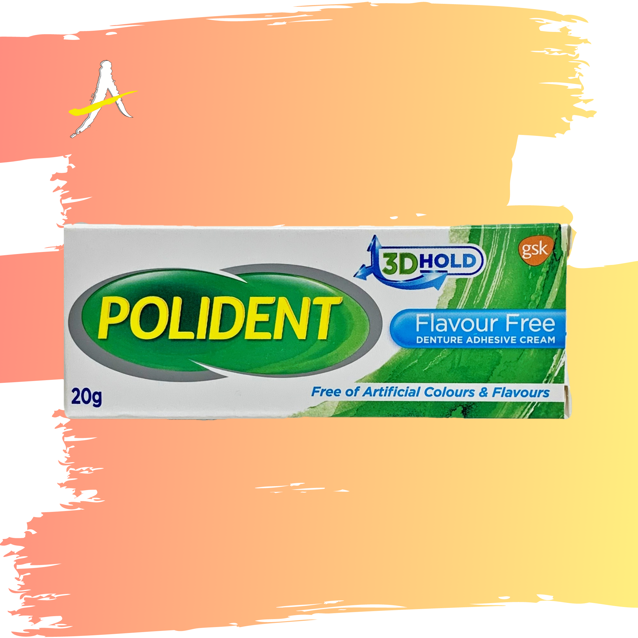 GSK Polident Flavour Free Denture Adhesive Cream 20g Shopee Malaysia