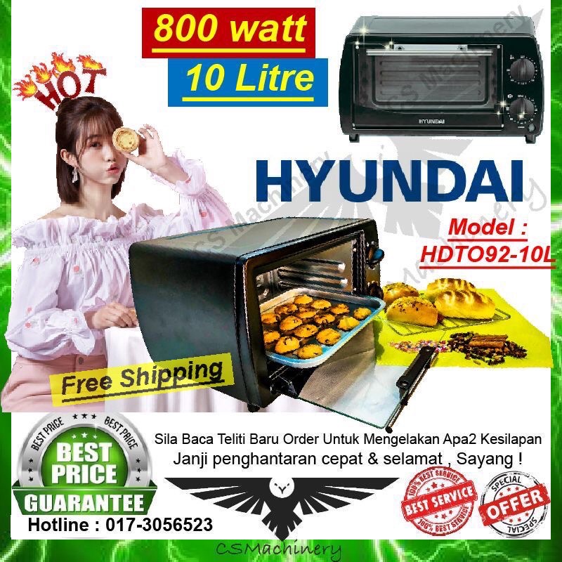 FREEshipping Hyundai KOREA 🌟 10L &30L 6IN1 Electric Microwave Oven BakingToaster 🔥 HDTO302-30L & HDTO092-10L 1yr waranty