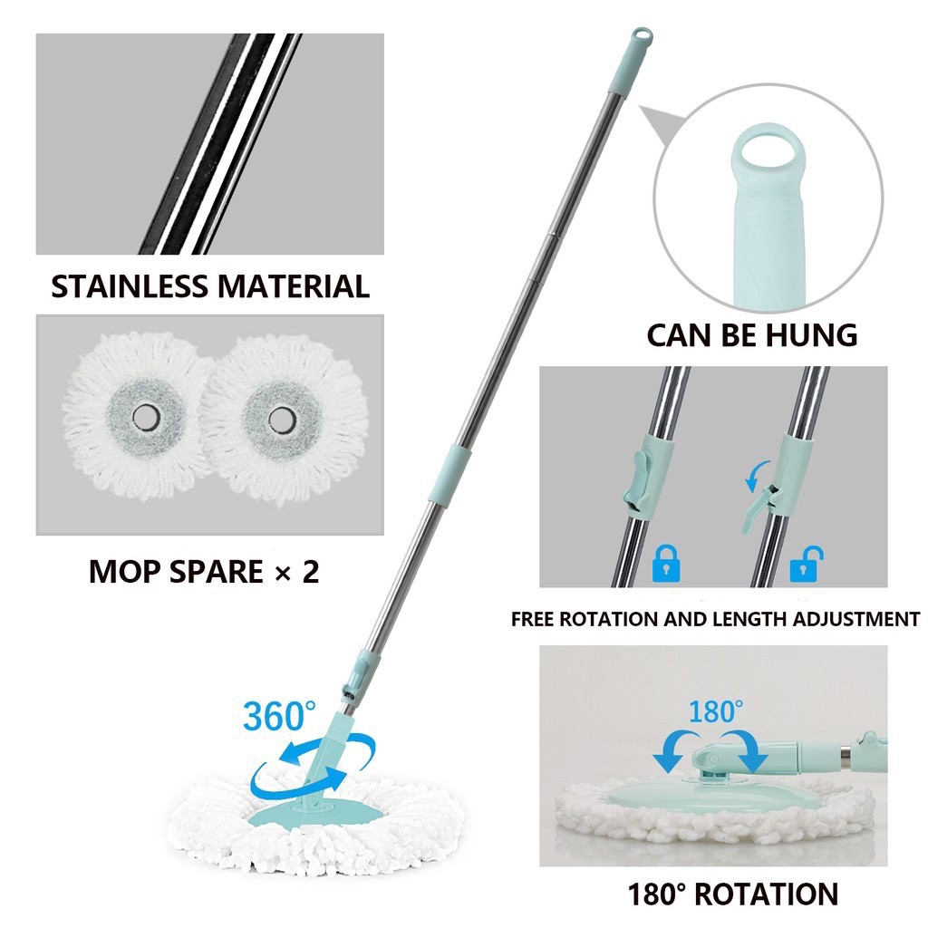 mop*vacum cleaner* READY STOCK in Malaysia BOOMJOY Single Bucket Spin