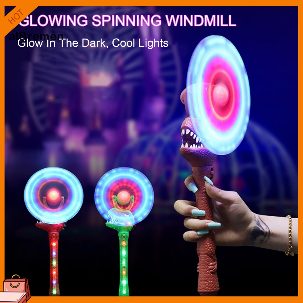 New Glowing Windmill Dinosaur Windmill Flashing Led Party Light Up