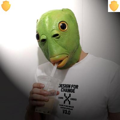 Cute fat fish head cover shake sound funny Net Red Man fish bang bully head  cover green head monster funny animal face. | Shopee Malaysia