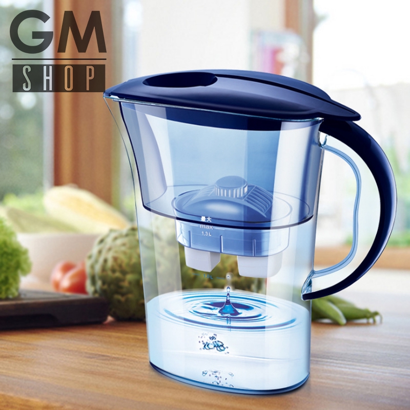 GMSHOP Household Kitchen Drinking Water Purifier Portable Water Filter Activated Carbon Water Filter Jug 2.5L