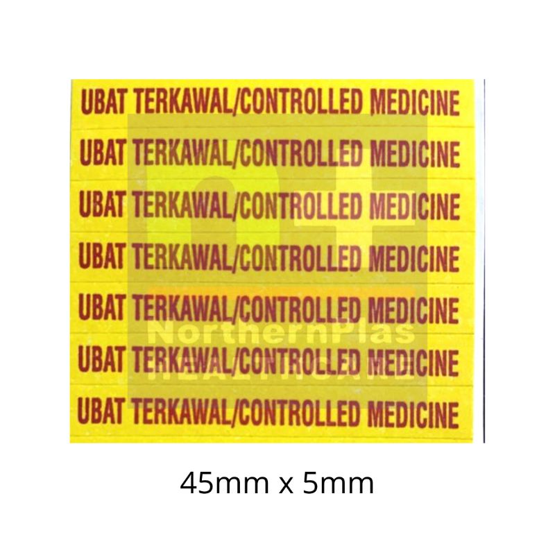 Ubat Terkawal Controlled Medicine Pre Printed Label Sticker 100pieces Shopee Malaysia