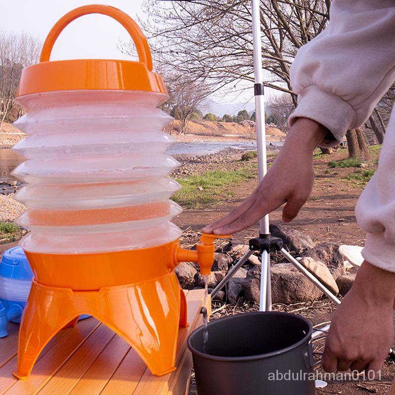 Tea setOutdoor Foldable Bucket Retractable Water Storage Tank Camping Portable Water Dispenser