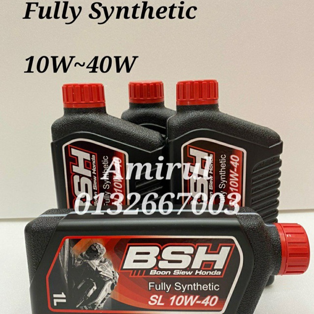 Minyak Hitam Honda Fully Synthetic Boon siew 10W~40W ...