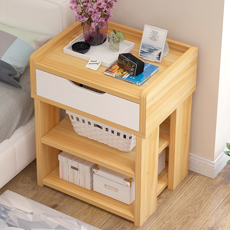 Bedside Table Simple Modern Racks Simple Bedroom Bedside Storage Cabinet Multi Function Small Cabinet Small Lockers Shopee Malaysia