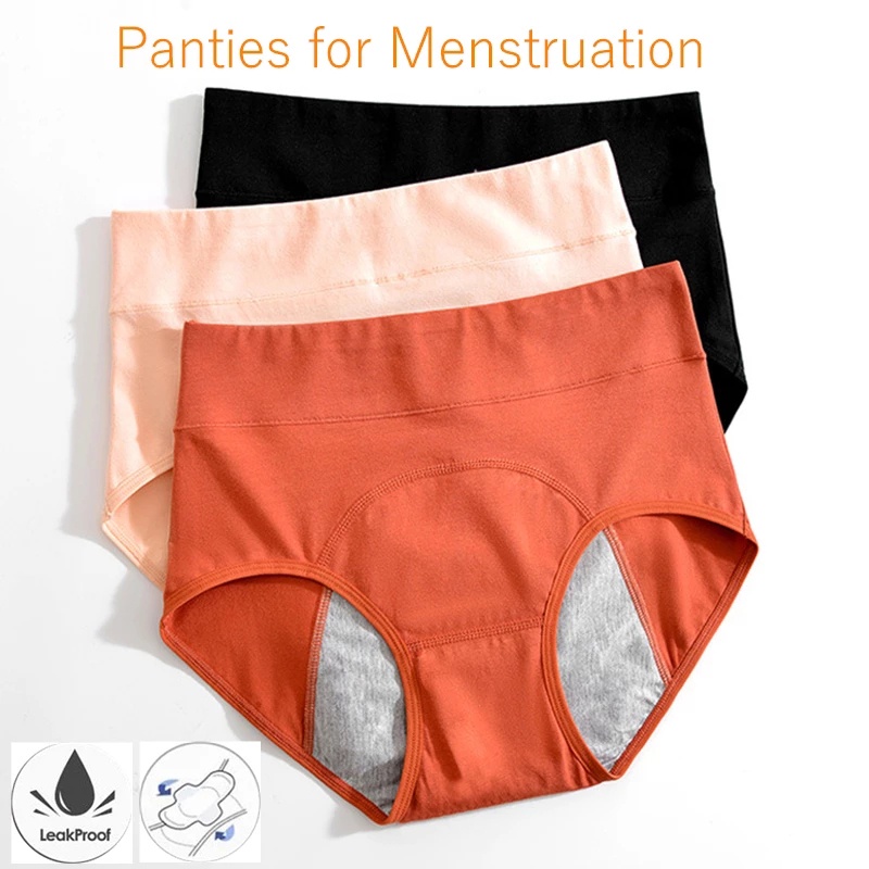 Panties for Menstruation Cotton Menstrual Underpants High Waist Period