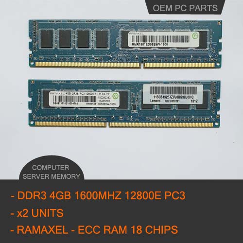 X2 Unit Ecc Ram 4gb 1600mhz Ddr3 Desktop Computer Memory Shopee Malaysia