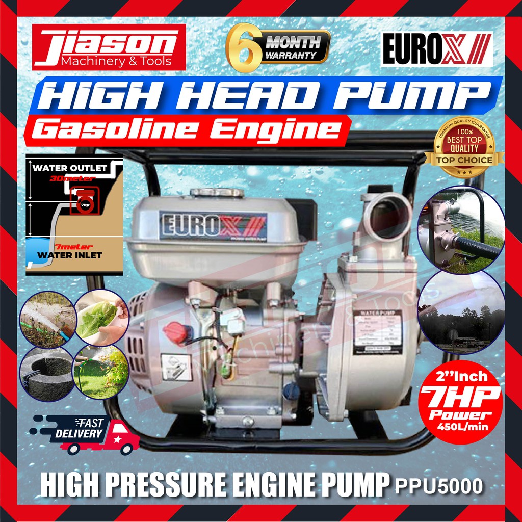 EUROX PPU5000 / PPU 5000 2'' 7HP 4Stroke Gasoline Engine High Pressure