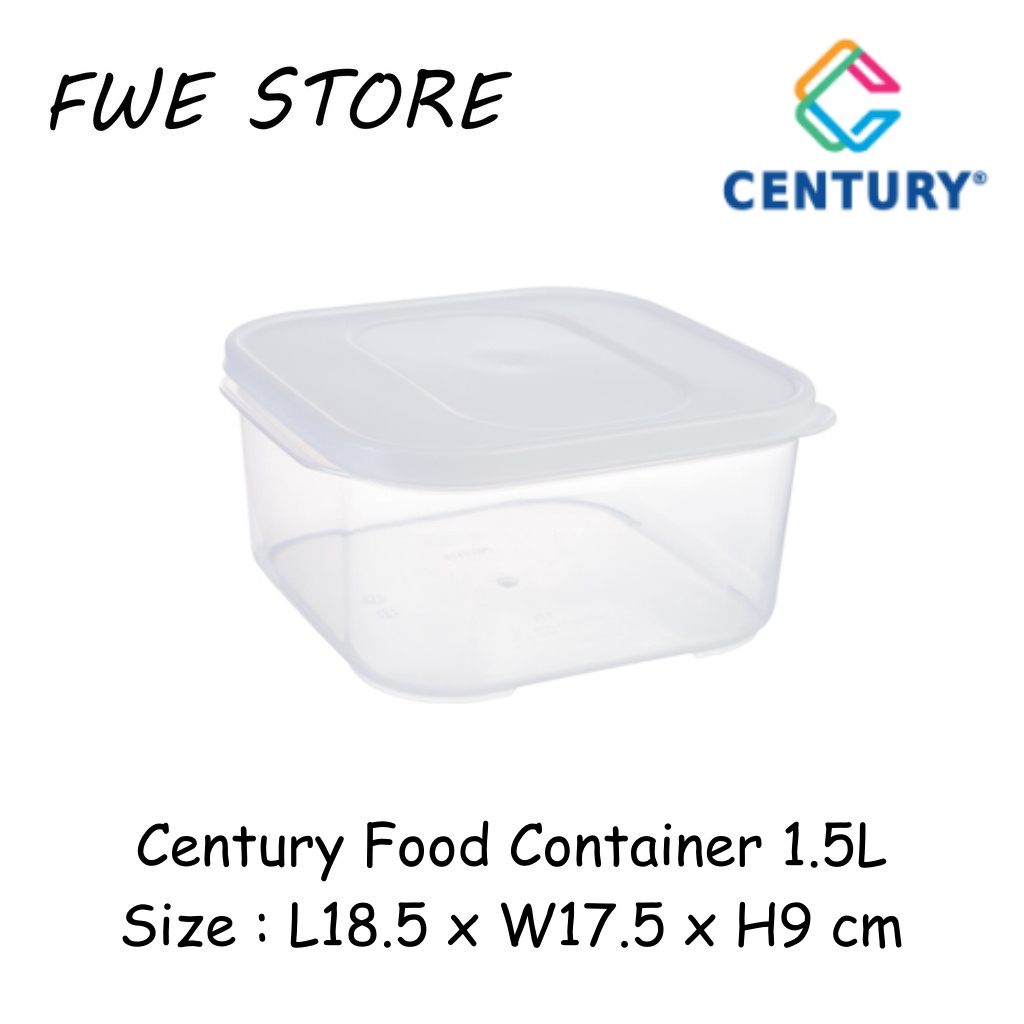 Century Food Container 1 5l Food Storage Bekas Simpan Makanan Kontena Makanan Shopee Malaysia