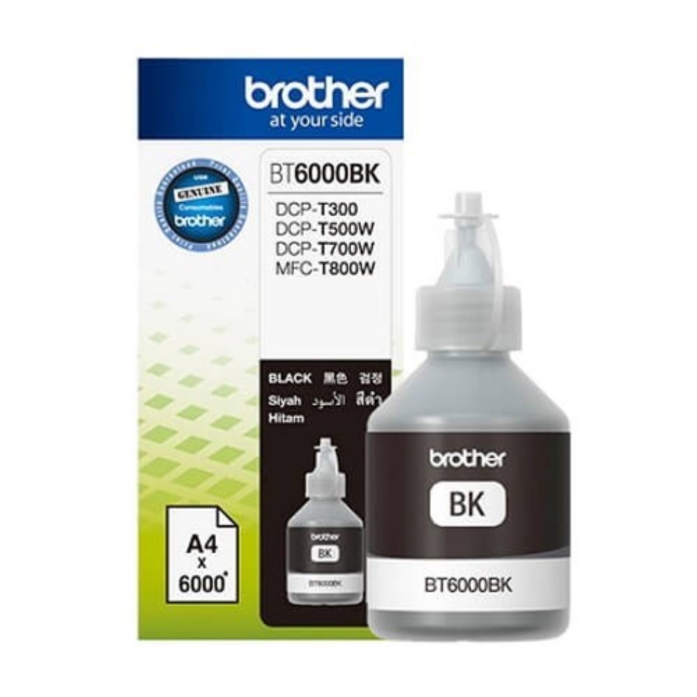 Brother Bt 6000bk Original Black Refill Ink Bottle 6000 Page Compatible Model For Dcp T300 Dcp 3689