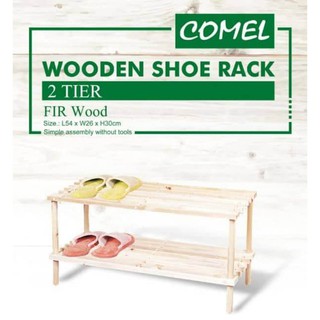 Comel Wooden Shoe Rack 2 Tier 54 X 26 X 30cm Mh 2tier Shopee Malaysia