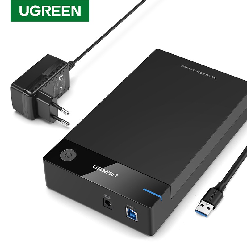 【Free EU Power Adapter+Cable】UGREEN External Hard Drive Enclosure 3.5