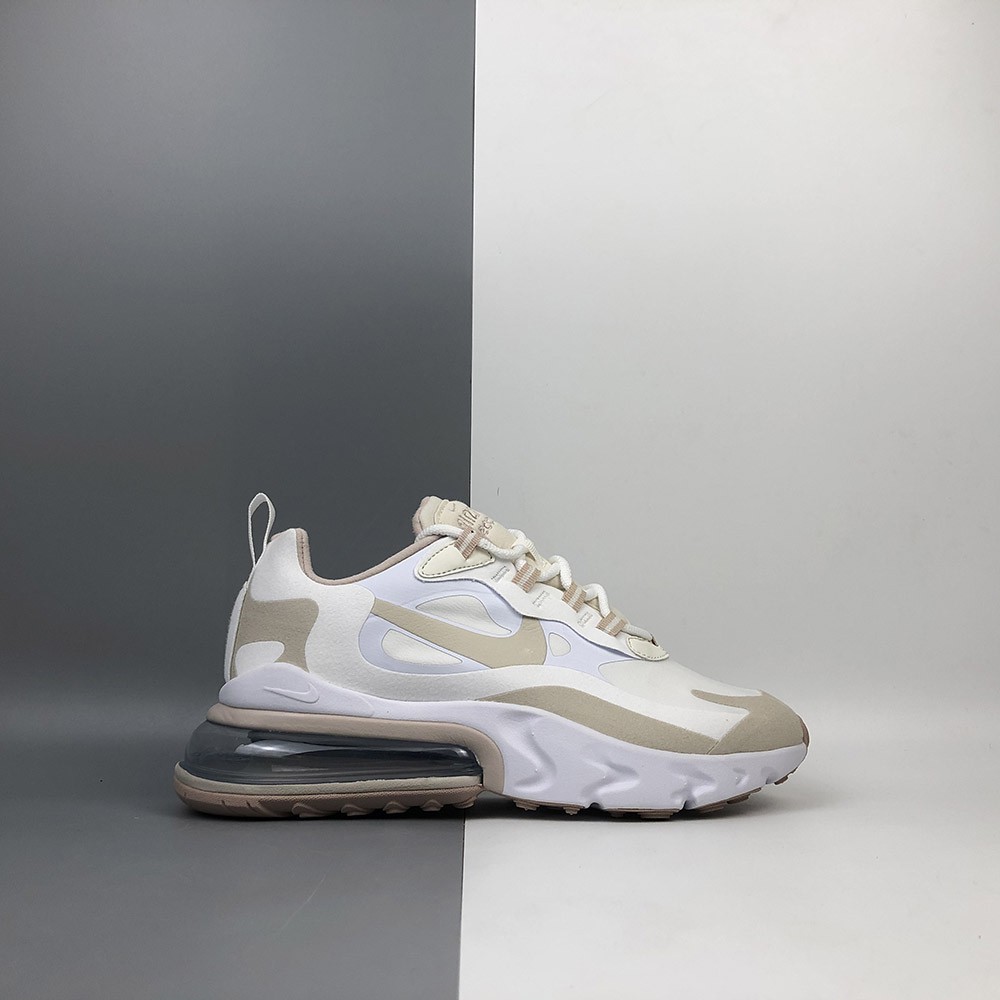 Nike Air Max 270 React White Light Orewood Brown Sports Sneakers Shoes Shopee Malaysia